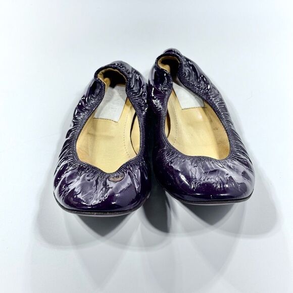 Lanvin patent leather scrunch back flats 38 - Picture 1 of 8